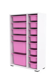 Hanah Home Armario Multiusos Blanco y Rosa